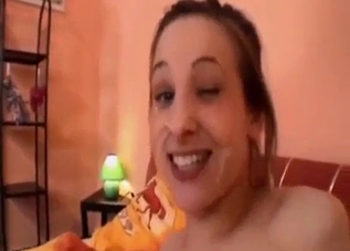 Close-up incest fucking, view from below