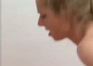 Blonde fucks her foot-loving son